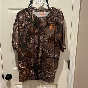 Camo Short Sleeve Shirt Game Winner Mens medium NWOT very thin like dri fit